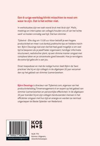 Tijdwinst-Elke dag om 15.00 uur klaar - achterkant