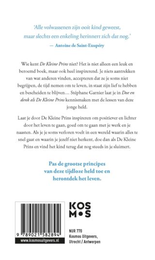 Doe en denk als De Kleine Prins - achterkant