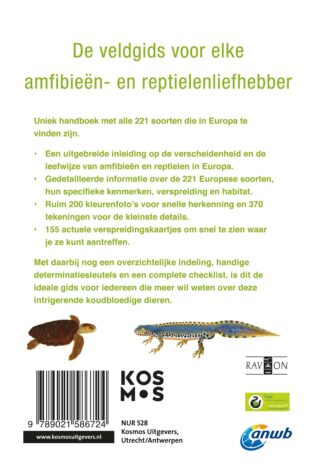 ANWB Amfibieën- en reptielengids - achterkant