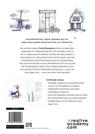 Huisportretjes tekenen - achterkant