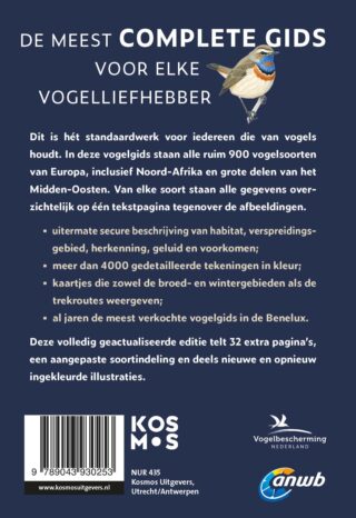 ANWB Vogelgids van Europa - achterkant