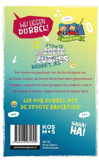 De Stoute Broertjes moppenboek - achterkant