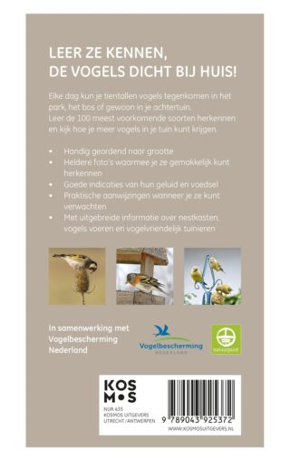 Vogels in en rond de tuin - achterkant