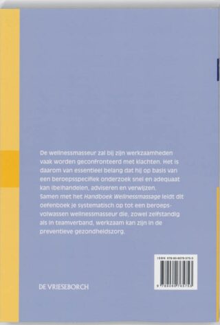 Oefenboek Wellnessmassage - achterkant