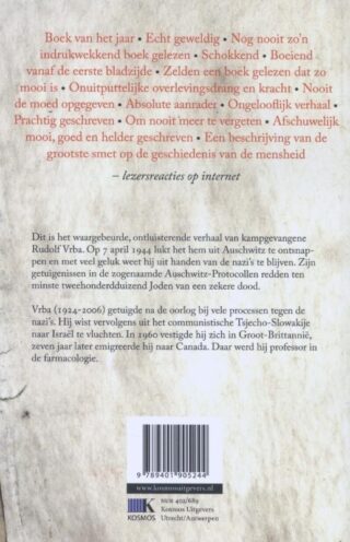 Ik ontsnapte uit Auschwitz - achterkant