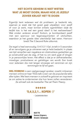The 5 Second Rule - Nederlandse editie - achterkant