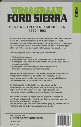 Vraagbaak Ford Sierra - achterkant