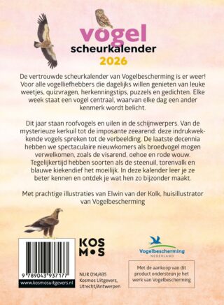 Vogelscheurkalender 2026 - achterkant