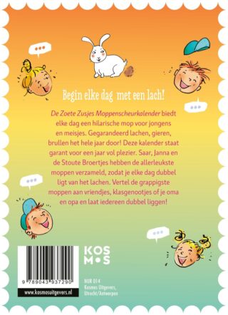 De Zoete Zusjes moppenscheurkalender - achterkant