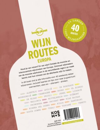 Lonely planet - Wijnroutes Europa - achterkant
