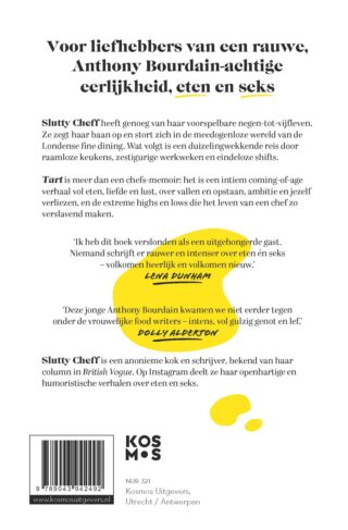 Tart: Ongezouten avonturen van een anonieme chef - achterkant