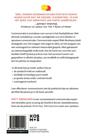 Think Faster, Talk Smarter - achterkant
